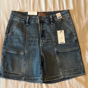 Judy Blue Get It Done Utility Denim Shorts - XL